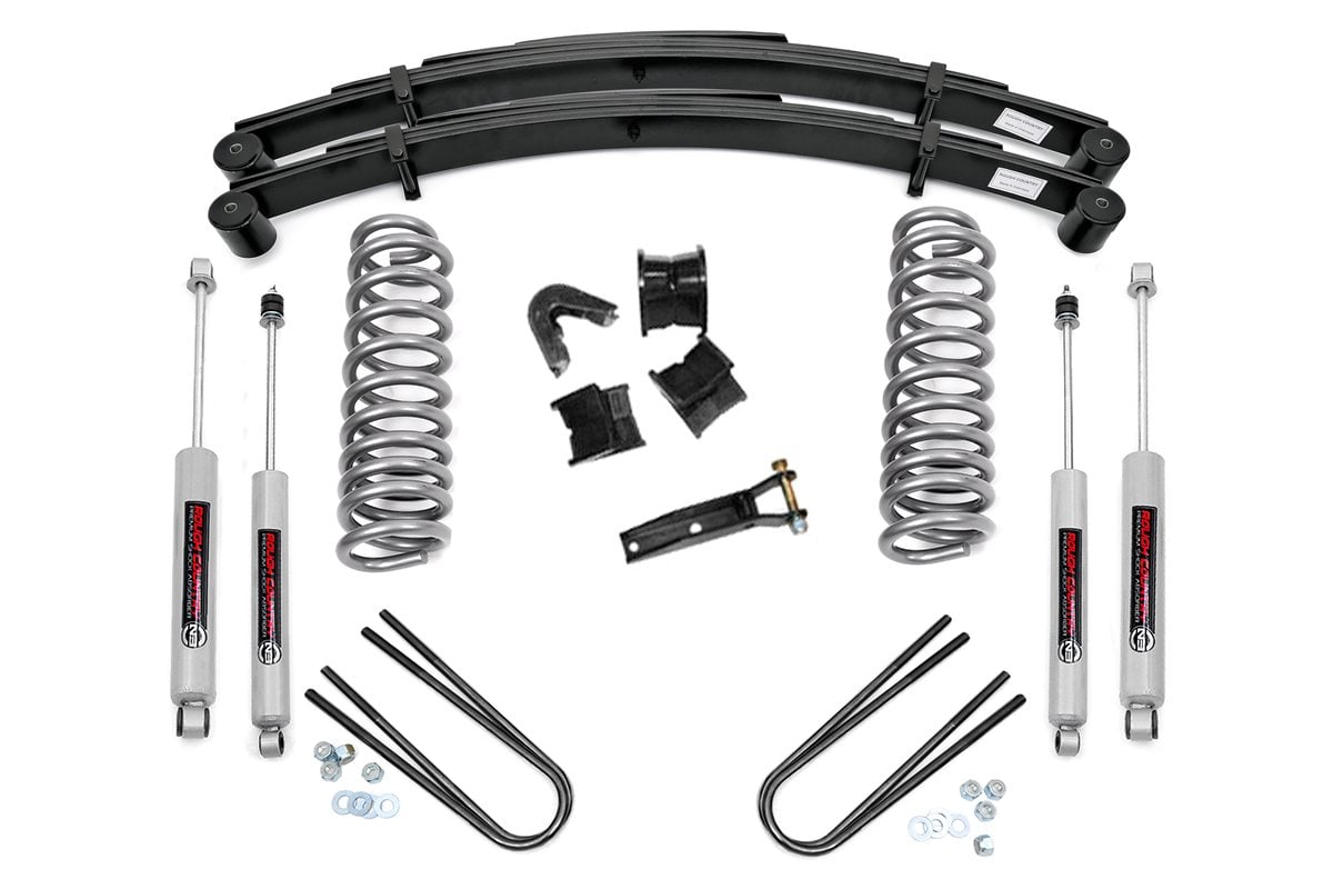 Ford Bronco Suspension Lift Kit - Front + Rear - Rough Country - 4 Inch Lift Kit - '78-'79